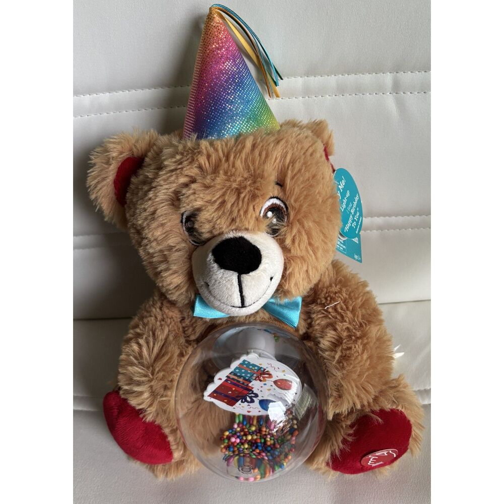 13" Light Up Singing Birthday Teddy Bear Plush Happy Birthday Musical Party